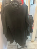 Black Ribbed Knit Sweater