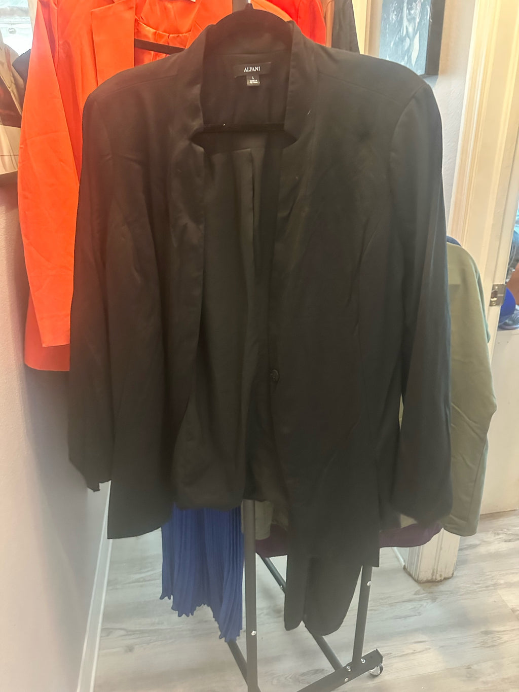 Black Open-Front Blazer