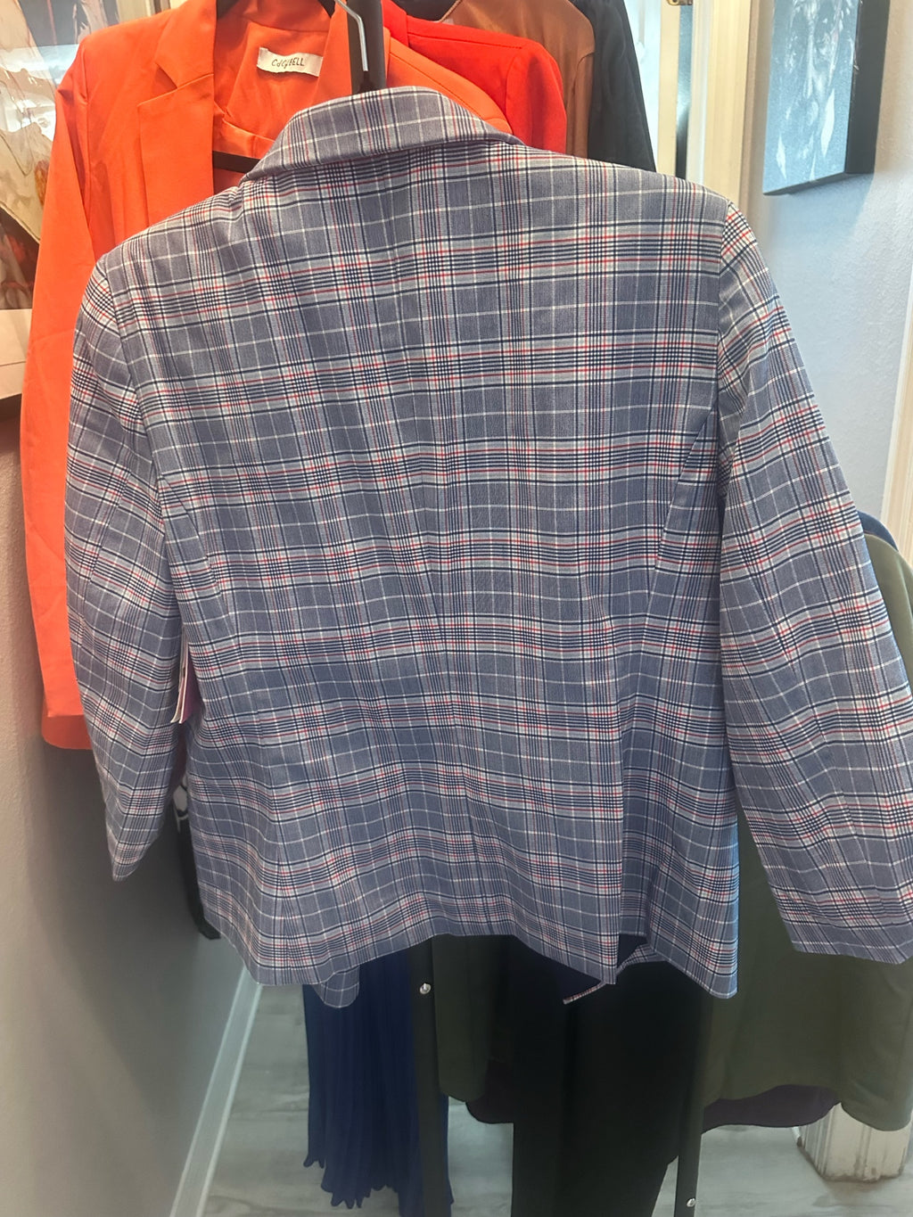 Red Textured Blazer
