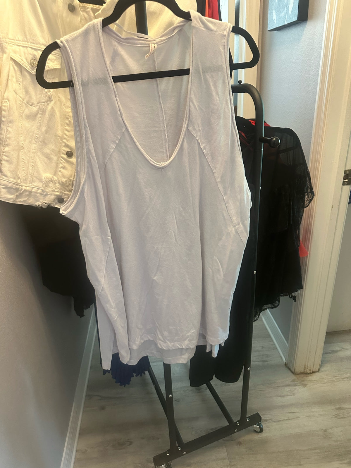 White Activewear Tank Top