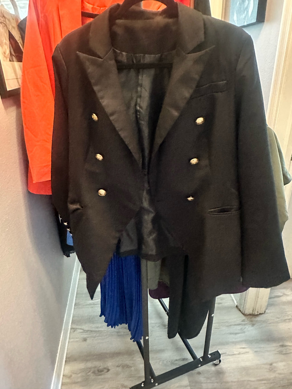 Black Double-Breasted Blazer