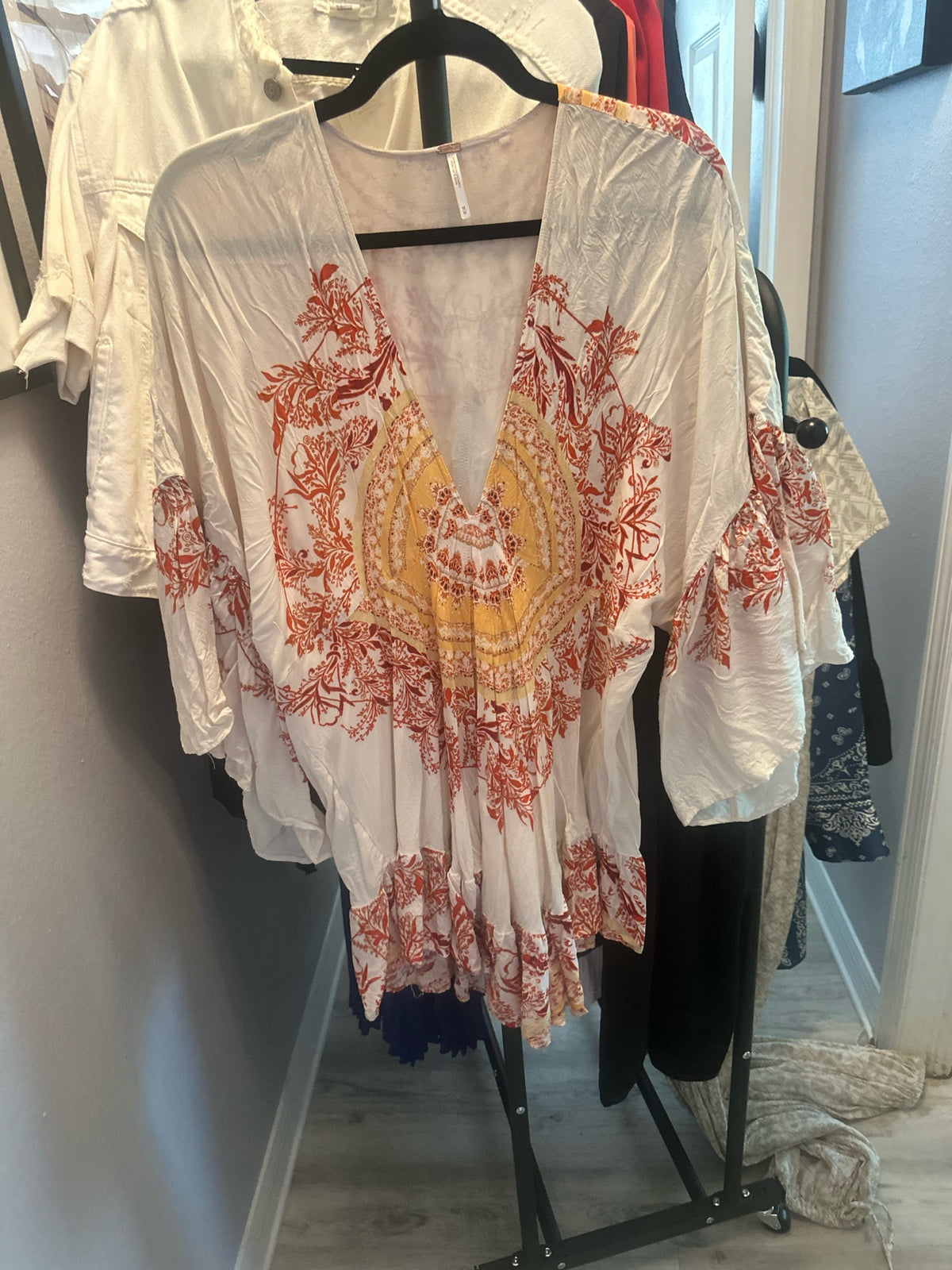 Free People Bohemian V-Neck Tunic Top