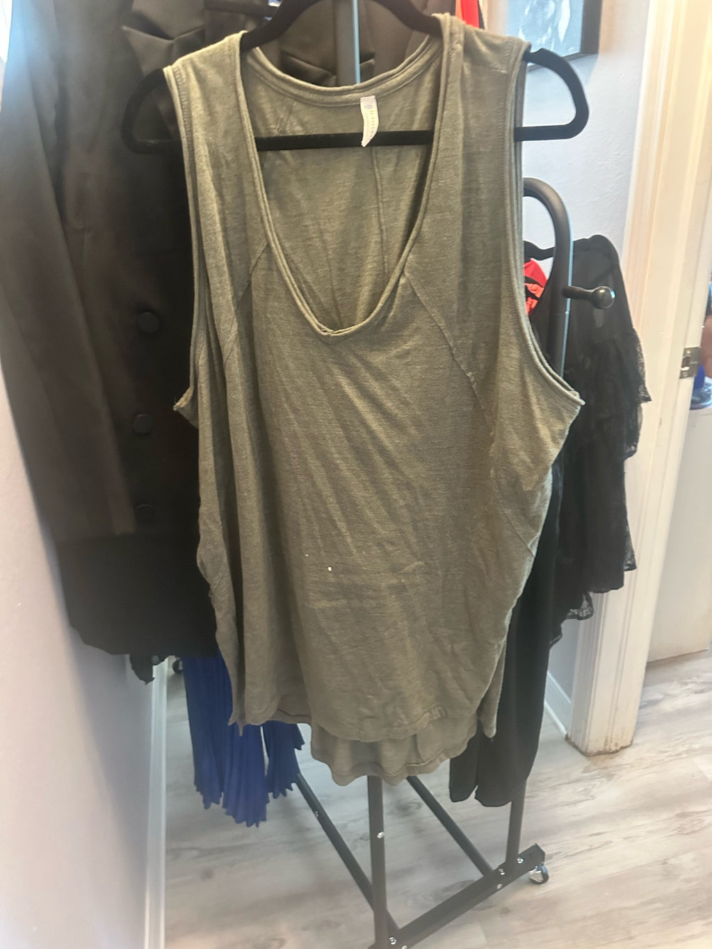 Olive Green Sleeveless Tank Top