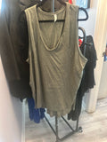 Olive Green Sleeveless Tank Top