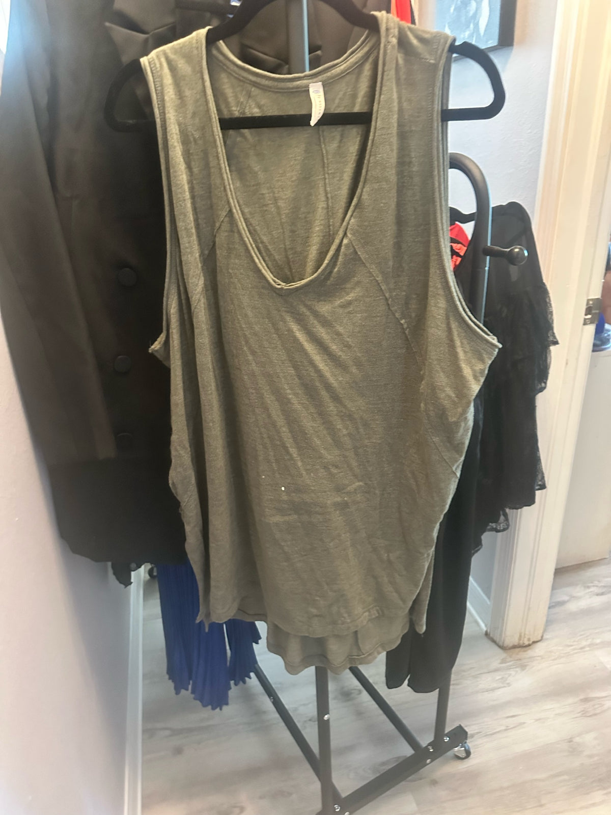 Olive Green Sleeveless Tank Top