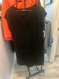 Black Sleeveless Textured Shift Dress