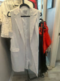 White Longline Sleeveless Vest